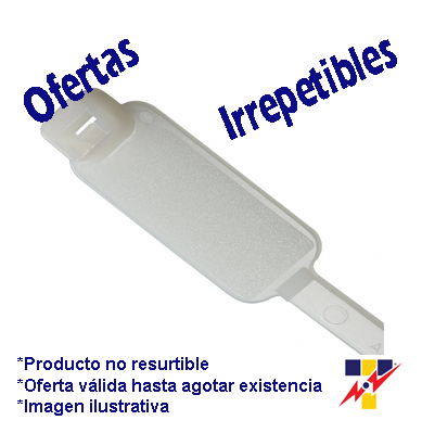 CINCHO DE NYLON CON PLACA IDENTIFICADORA 188mmx4.8mm NATURAL