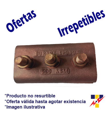 [CP3434200] SEPARADOR DE CU PARA DOS CONDUCTORES 500 KCM  A200MM  DE SEP.